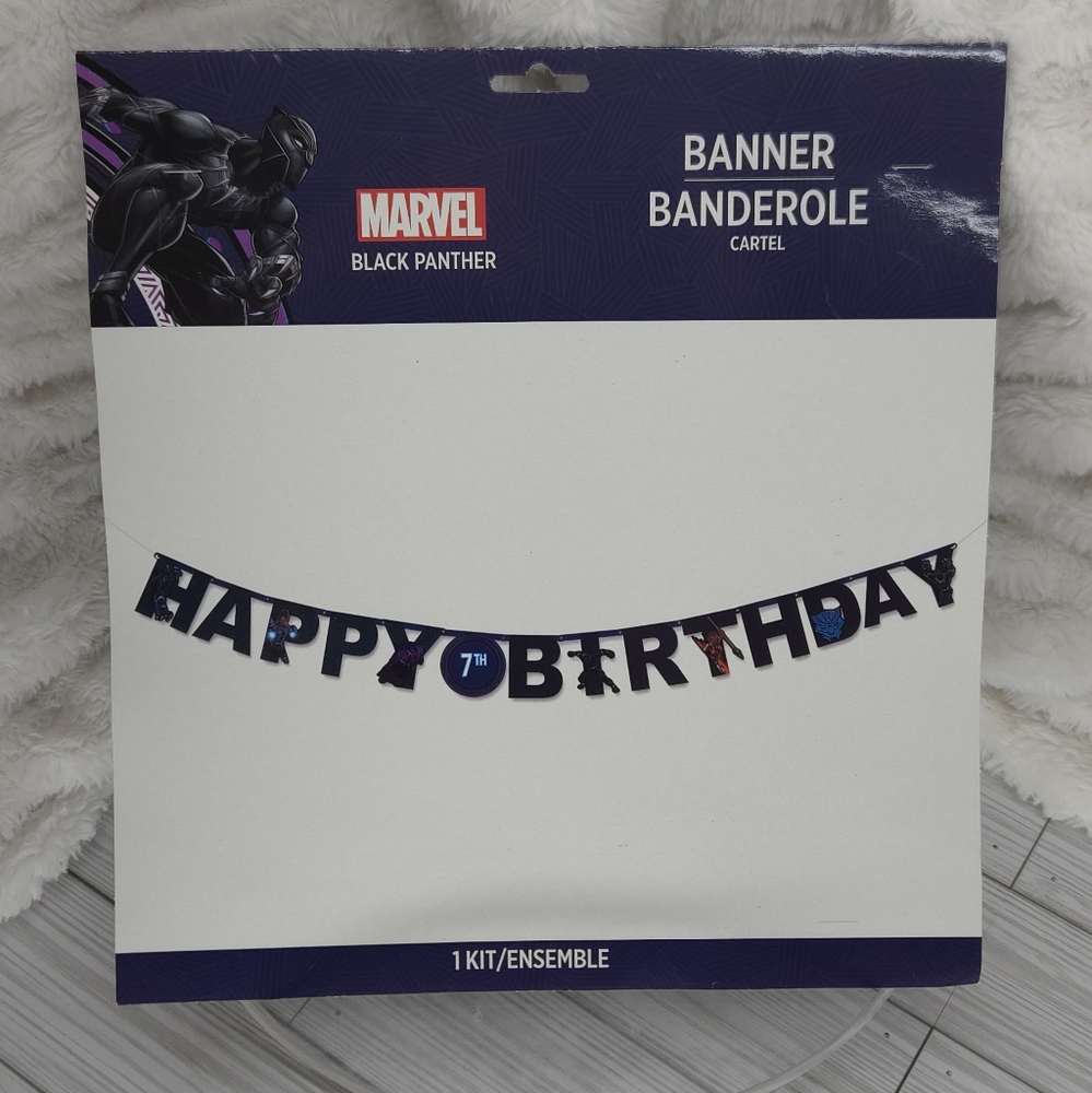 Black Panther: Wakanda Forever (Marvel) Customizable "Happy Birthday" Banner Kit
